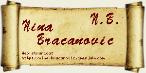 Nina Bracanović vizit kartica